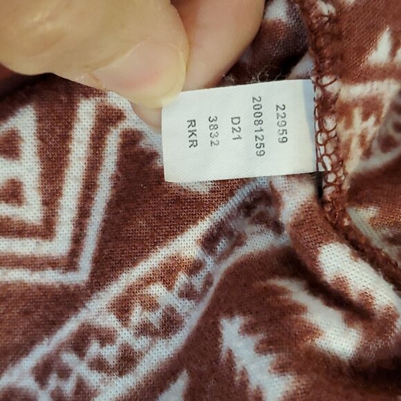 Duluth Trading Unisex Fleece Jacket Med Brown Southwestern Geometric Cozy Warm - Picture 15 of 16